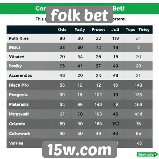 Comparativo das odds no folk bet versus concorrentes