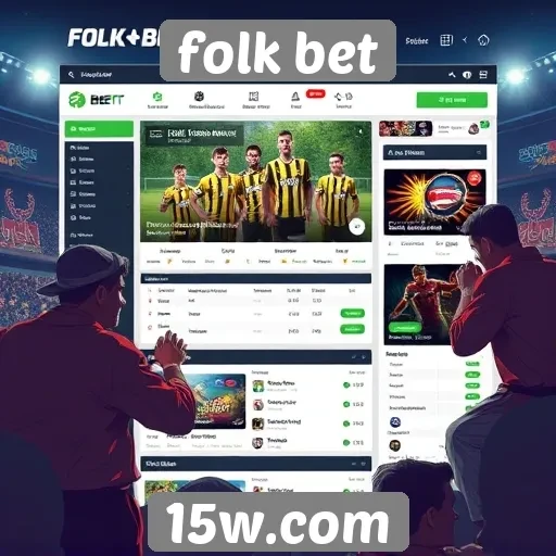 A interface do usuário do site folk bet