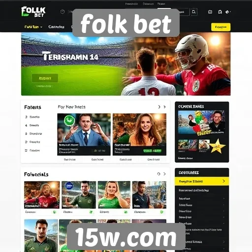 Análise da interface do site Folk Bet
