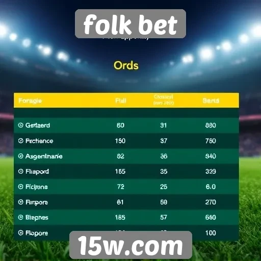 Comparativo de odds entre Folk Bet e concorrentes